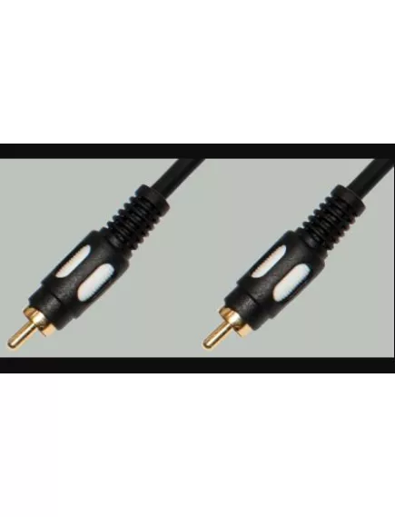 КАБЕЛЬ 1RCA-1RCA 5M ЧЕРНЫЙ ОКНА Gold OD4.0x8.0мм - 1RCA x 1RCA штек х штек - Радиомир Саратов