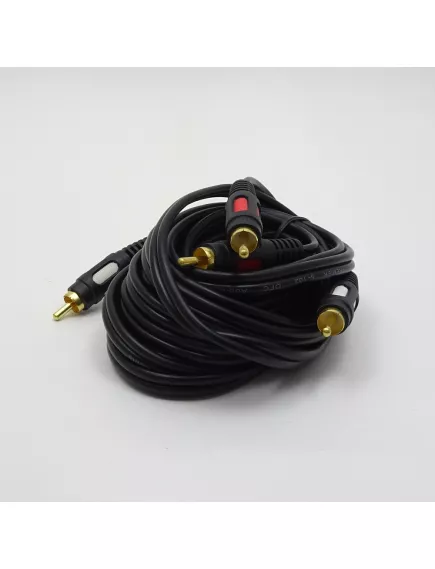 КАБЕЛЬ 2RCA-2RCA  5M ЧЕРНЫЙ ОКНА Gold OD4.0x8.0мм -  5.0M - Радиомир Саратов