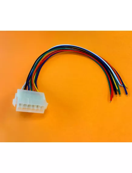 РАЗЪЕМ питания низковольт 12pin шаг 4.2мм (MINI-FIT) (MX5559) с проводами 20AWG (0.5 кв.мм) (гнездоваяая часть MF-2x6M) (ответная штыревая часть MF-2x6F) с фиксац 300V, ток 7A - Разъемы низковольтные на кабель MINI-FIT-Гнездовая часть - Радиомир Саратов