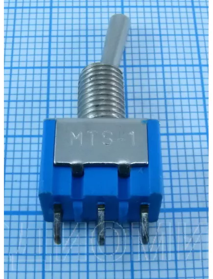 Тумблер, 3pin, групп: 1, 3 полож., ON-OFF-ON, AC 220/250V 3.0A, под пайку, 13x7,7x9,9мм, на панель, нормально замкнут, корпус: синий (MTS-103, STM-103) - Тумблеры 250V импортные - Радиомир Саратов