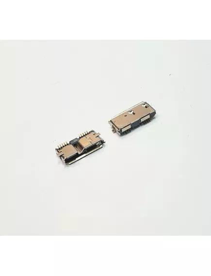 Разъем - гнездо microUSB-B(10pin) на плату; ver.2.0  поверхностный монтаж (13х5мм) (2 установочных лепестка SMD) - 10pin - Радиомир Саратов