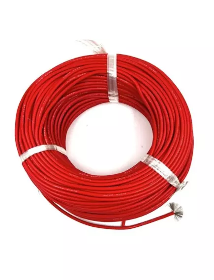 Кабель силовой силиконовый 12 AWG (3,4мм2) (КРАСНЫЙ); ЦЕНА за 1м; Медь луженая. Температурный диапазон -60С до +200С. Непрерывный ток 30A. Количество жил: 680шт,х 0.08мм - Силовой силиконовый кабель, мягкий, термостойкий - Радиомир Саратов