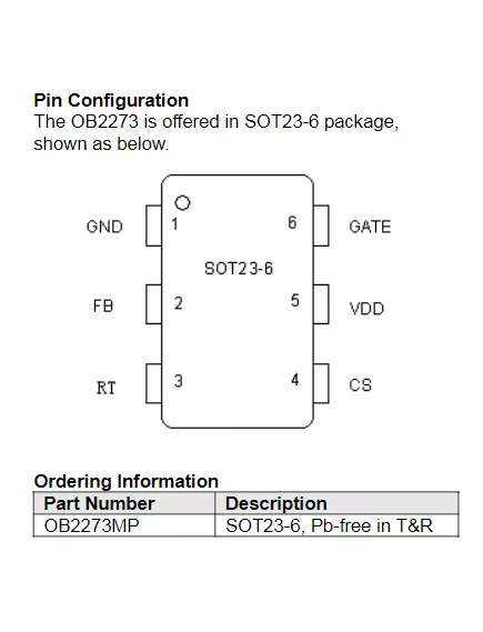 Микросхема OB2262MP  orig  (Марк. 62F46E/62…/62B21/62xxx/OB2262)    SOT23-6 - Микросхемы драйверы MOSFET и IGBT - Радиомир Саратов