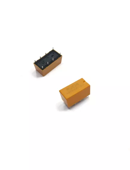 Реле э/м DC12V 2A 8pin, пайка (PCB), Контакты: 2 перекл.группы (2С) (30VDC/2A; 125VAC/1A) 20x10x11,5мм (QIANJI JRC-19F-12VDC) -  2A/12VDC (ток /раб.напряж. реле) - Радиомир Саратов