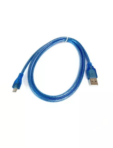 КАБЕЛЬ USB-AM / microUSB (штек.5pin)  ver.2.0  1,0м Круглый; d=4,5мм; цв: синий; - USB-AM x microUSB - Радиомир Саратов