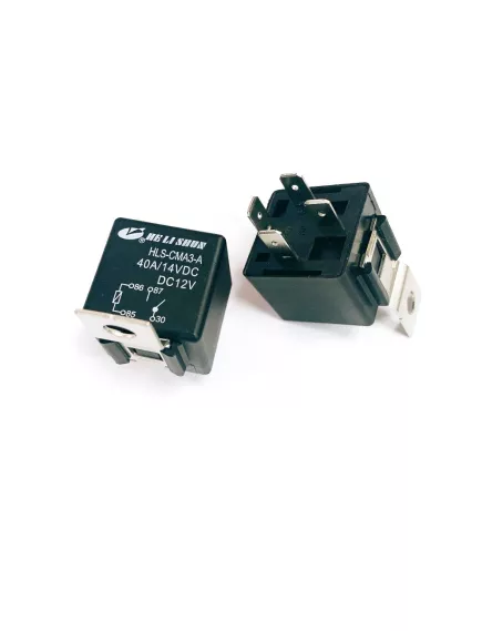 Реле э/м DC12V 40A 4pin, в панель/под клеммы, Контакты: 1гр. на замыкание (1А) (14VDC/40A) 28x28x26мм (HE LI SHUN HLS-CMA3-DC12V-A) - 40А/12VDC (ток /раб.напряж. реле) - Радиомир Саратов