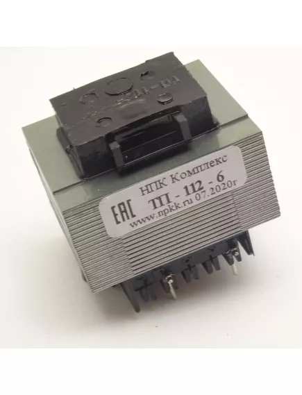 Трансформатор 220V 10,6V / 680ma 7.2W 4pin (ТП132-6) (43х36х40мм) ТП112-6 "НПК-Комплекс " -  10.5-10.6V - Радиомир Саратов