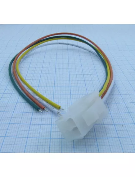 РАЗЪЕМ питания низковольт  4pin шаг 4.2мм (MINI-FIT) (MX5559) с проводами 20AWG(0.5 кв.мм) (гнездовая часть MF-2x2M/11х20х24мм) (ответная штыревая часть MF-2x2F/10х18х20) с фиксац, 300V, ток 7A - Разъемы низковольтные на кабель MINI-FIT-Гнездовая часть - Радиомир Саратов