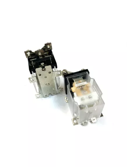 Реле э/м DC24V 60A 5pin, на болты , Контакты: 1 перекл.группа (1С) (30VDC/60A; 250VAC/60A) 45,8x45x64мм (ASIAON JQX-60F-1Z-24VDC) прозрачный корпус - 40А-80A/24VDC (ток /раб.напряж. реле) - Радиомир Саратов