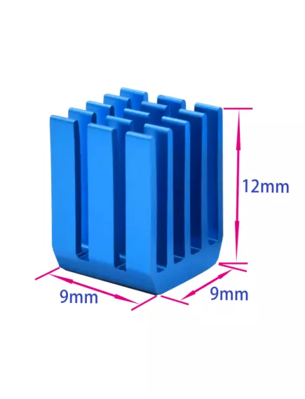 Радиатор алюминиевый с термолентой FUT Arduino совместимый Синий/черный (9х9х12мм) - Радиатор с термолентой Arduino совместимый  - Радиомир Саратов