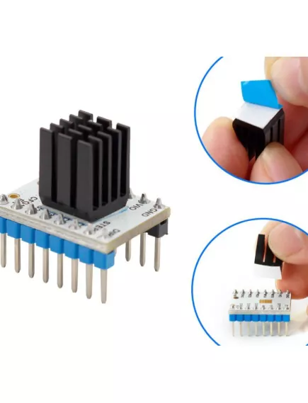 Радиатор алюминиевый с термолентой FUT Arduino совместимый Синий/черный (9х9х12мм) - Радиатор с термолентой Arduino совместимый  - Радиомир Саратов