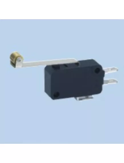 Микропереключатель, 3pin, ON-(ON), AC 220/250V 16A, под клеммы 6.3мм, 28x10x16мм, корпус: черный (KW7-03-6, SC799, KW799, V-166-1C25, KW / KW1-103) - Микропереключатель с пластиной (28х10х16мм) - Радиомир Саратов