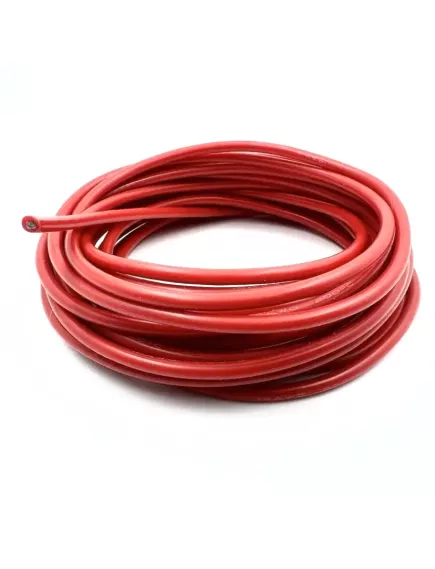 Кабель силовой силиконовый 14 AWG (2,07мм2) (КРАСНЫЙ); ЦЕНА за 1 м; Медь луженая; Температурный диапазон = -60С до +200С; Непрерывный ток = 20A; Количество жил: 400шт,х 0.08мм - Силовой силиконовый кабель, мягкий, термостойкий - Радиомир Саратов