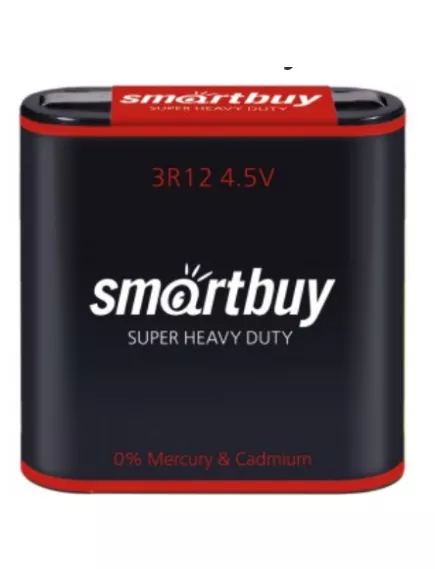 БАТАРЕЙКА  3R12 ( 2012/ BP1 )  4,5v  ( Угольно- цинковая )    Smartbuy 3R12 SW1 SBBZ-3R12-1S  (Цена за1шт.) Часы, будильники, эл.игрушки, радио, фонари. Плоская, квадратная.  0% кадмия и ртути.  t экспл: -5 + 55°С. - Солевые, угольно-цинковые батарейки - Радиомир Саратов