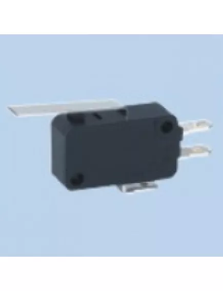 Микропереключатель, 3pin, ON-(ON), AC 220/250V 16A, под клеммы 6.3мм, 28x10x16мм, корпус: черный (KW7-03-4, SC799 (519), KW1-103-Z3A ) - Микропереключатель с пластиной (28х10х16мм) - Радиомир Саратов