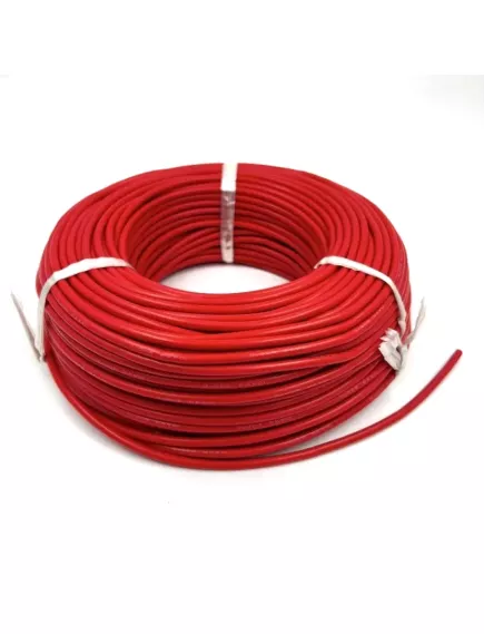 Кабель силовой силиконовый 10 AWG (5.26мм2) (КРАСНЫЙ); ЦЕНА за 1м; Медь луженая; Температурный диапазон = -60С до +200С. Непрерывный ток = 55A. Количество жил: 1050шт х 0,08мм - Силовой силиконовый кабель, мягкий, термостойкий - Радиомир Саратов