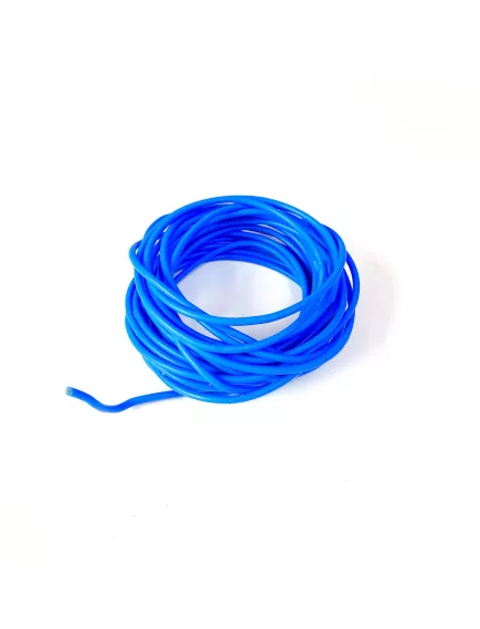 Кабель силовой силиконовый 18 AWG (0,75мм2) (СИНИЙ); ЦЕНА за 1м; Медь луженая; Температурный диапазон = -60С до +200С; Непрерывный ток = 8A; Количество жил: 150шт.х 0.08мм - Силовой силиконовый кабель, мягкий, термостойкий - Радиомир Саратов