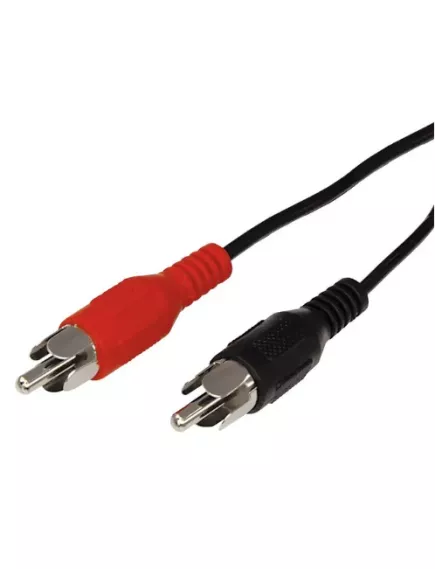 КАБЕЛЬ 2RCA-2RCA  1.2-1,5M Черный (d=3.5x6.0mm); разъемы: пластик; контакты:Никель -  1.5M - Радиомир Саратов