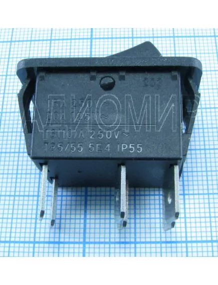 Тумблер, 2pin, ON-OFF, AC 220/250V 3.0A, нормально замкнут (МТS-101 2c) - Тумблеры 250V импортные - Радиомир Саратов