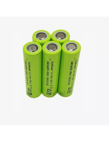 АККУМУЛЯТОР  18650  3,7V  2000mAh 10C (20А), высокотоковый,  ICR18650 Li-Ion SunPower (18х65мм ), max ток 20A. Без платы защиты; применяется в светодиодных фонарях а также в светильниках   (технология) - Высокотоковые, без защиты АКБ 18650 - Радиомир Саратов