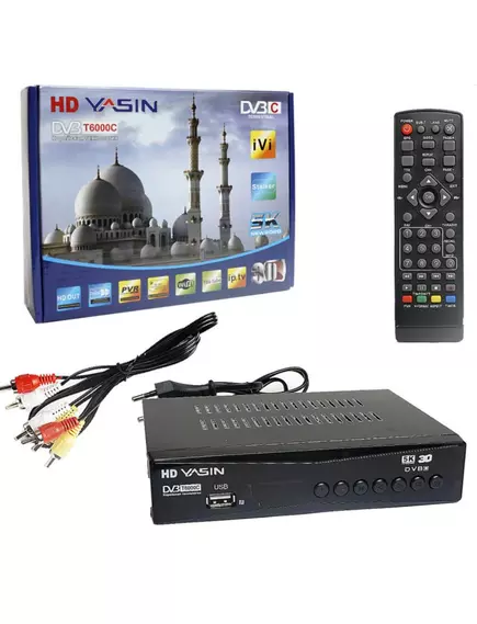 Цифровая ТВ приставка  YASIN SUPER Y-8800  DVB-C T6000C  SKY BOX/LIVE-POWER - Приставки DVB-T2 (ресиверы) для телевизора - Радиомир Саратов