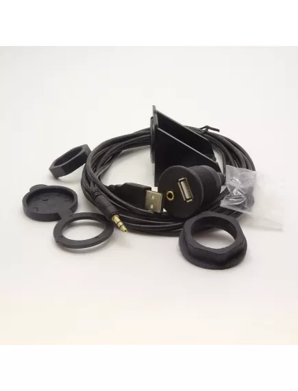 Удлинитель USB + AUX  в приборную панель GSTAR "GS-UA22", длина кабеля 2м; монтажный кронштейн в комплекте; место установки: в приборную панель или под панелью приборов - Удлинители USB гнезда - Радиомир Саратов