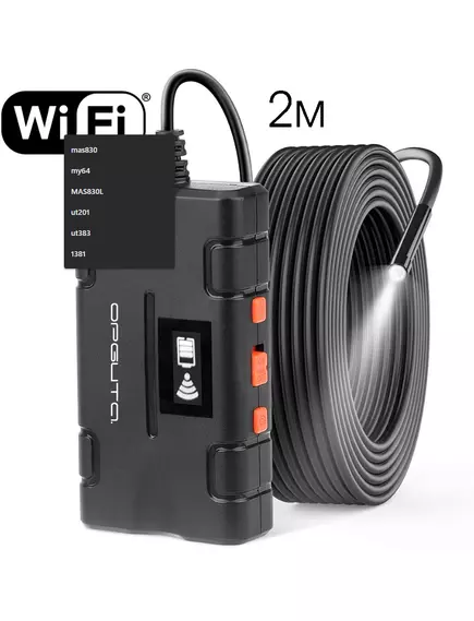 ВИДЕОЭНДОСКОП Гибкая камера, Орбита OT-SME15  "Wi-Fi" (d=8мм) IP67; мягкий кабель- 2м 1.0Mpix; HD 1280*720 - Видеоэндоскопы "Wi-Fi" - Радиомир Саратов