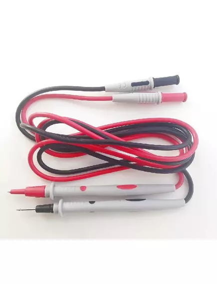 ШНУРЫ ДЛЯ МУЛЬТИМЕТРОВ: "ИГЛА" - "БАНАН"- прямой (изолированный); ( BC55-10140 S-Line );  Длина провода: 1,2м; Защитный колпачок; 16 AWG PVC cables, 168 cores, двойная изоляция: 4мм; цвета: Красный, Черный - Шнуры для мультиметров - Радиомир Саратов
