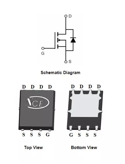 Транзистор полевой 150A NCEP40T15G (Марк. P40T15G)  DFN5X6-8L - Транзисторы  имп. полевые N-FET SMD - Радиомир Саратов