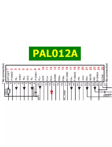 Микросхема PAL012A orig вертик. исп. (TDA7560A)  4 x 45 W quad bridge car radio amplifier plus HSD  HZIP27(FLEXIWATT27) (с ключом)  (4-6 R= 2.8 KOm) - Микросхемы Усилители Мощности (УНЧ) - Радиомир Саратов
