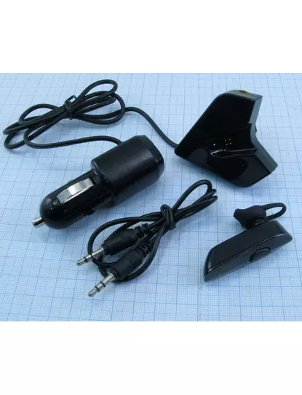 Гарнитура Bluetooth V5.0 АВТО (12-24V) Ёмкость аккумулятора 40мА; формат аудио: MP3, WMA; USB-F ;выход microUSB для зарядки: 5 V/2.1A +кабель 3,5 штек стер-3,5 штек стер. в комплекте; св/д инд, чёрный Орбита V12 ур1*08267 - Bluetooch-приемники (AUX / USB для Авто)  - Радиомир Саратов