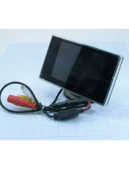 Монитор для автомобильных камер 3,5" №350B TFT-LCD цветной; Два видеовхода; один кронштейн( на присоске 55мм) -00023621 - Видеонаблюдение, видеокамеры, контроль доступа - Радиомир Саратов