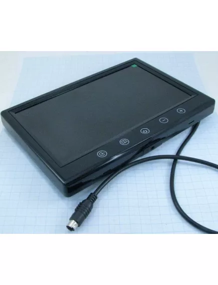Монитор для автомобильных камер 9" HS-9P/HS-901P TFT-LCD цветной; MTSC/PAL/MP5; два видео на монитор; DC 12V/24V; 6W; формат (16:9); пульт ДУ; сенсорный экран; кронштейн:(металлический+двухстор. скотч); цвет-черный -077622 - Видеонаблюдение, видеокамеры, контроль доступа - Радиомир Саратов