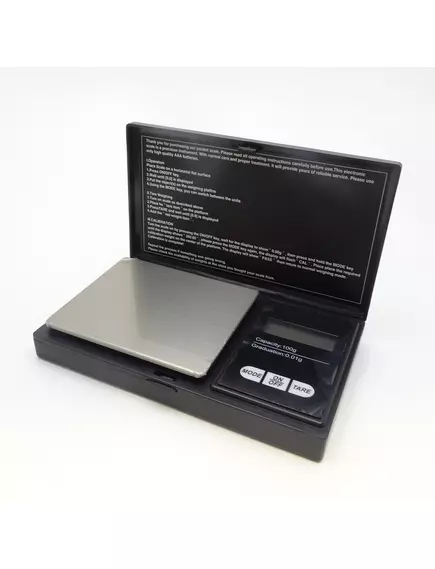 Весы цифровые 0 - 100гр х 0,01гр. MH016-100 (№1761); с подсветкой; (бат R03/2 AAA в комплекте); Digital Pocket Scale -  0-100гр - Радиомир Саратов