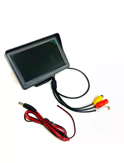 Монитор для автомобильных камер 4,3" AC-430; TFT-LCD цветной; PAL/NTSC; Пит: 12V; Потребление: 2W; Два видеовхода; один кронштейн ( на креплении-ножке, на двустороннем скотче 60 х 34мм) - Мониторы для Авто - Радиомир Саратов