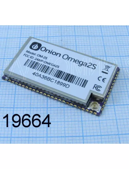 МИКРОКОМПЬЮТЕР Onion Omega 2S  SMD монтаж. Процессор MT7688/ ОС Lede Linux/ 580МГц MIPS/RAM 64МБ DDR2 /Flash 16МБ/ 2.4 ГГц IEEE 802.11 b/g/n WiFi/10М/100М Ethernet /UFL разъем под антенну/15 GPIO контактов/рабоч.напр.- 3.3В (-3706-) - Товары без категории - Радиомир Саратов