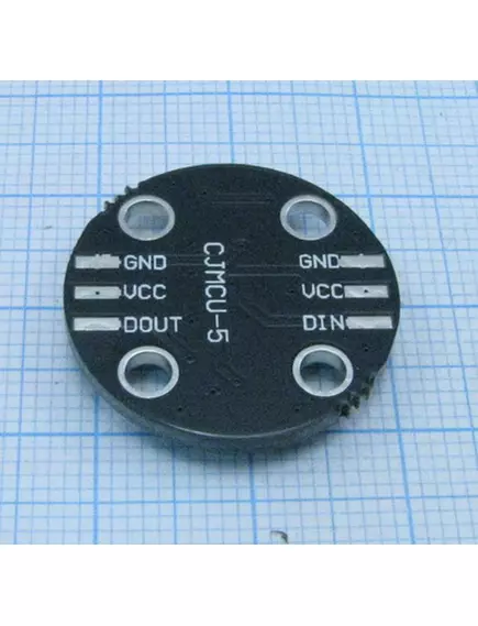 Св/д матрица LED RGB 5 св/д (WS2812S (5х5мм) ) . ("Умные", драйвер интегрированн ) , форма (круг) габ.23мм, подходит для проектов ARDUINO , F матрицы: 400Гц/сек; пит: 5VDC; скор:30к/с ; скор.передачи данн (в форме + плюс) - Матричные индикаторы - Радиомир Саратов