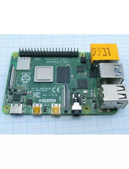 МИКРОКОМПЬЮТЕР  Raspberry Pi 4 RPi4B (Model B) ОЗУ:4 Гбайт LPDDR4-2400 SDRAM,(совм.с ARDUINO) Питание: 5.1 V, 3А, подключаемое через USB Type-C коннектор или разъём GPIO 64-бит,4ядер ARM Cortex A72 с тактовой частотой до 1,5 ГГц, чип Broadcom BCM2711; 40п - 7. Raspberry - Радиомир Саратов