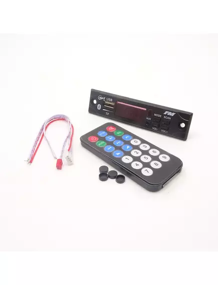 Модуль MP3 на мс/х AX1076 (мини плеер) "OT-SPM03 Пит:5V Дисплей 1.5" (31x15мм); Bluetooth; FM(87.5 -108.5MHz); пульт ДУ (21кн)+ шлейф 2шт в комплекте; габ:107x25x25мм - Модули FM, MP3 встраиваемые (без усилителя) - Радиомир Саратов