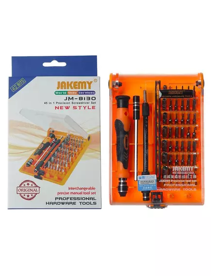 Набор инструментов JAKEMY JM-8130  (45in1) для ремонта компьютеров; - Для ремонта мобильной электроники - Радиомир Саратов