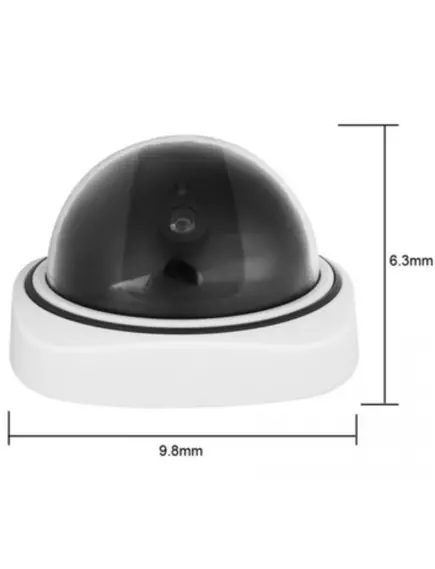Муляж видеокамера купольная Орбита OT-VNP09( AB-1200)/100; 1 красный LED мигающий  белый/черный  питание:2 x AA (не входят в комп) 98*98*63 мм - Муляж Видеокамеры - Радиомир Саратов