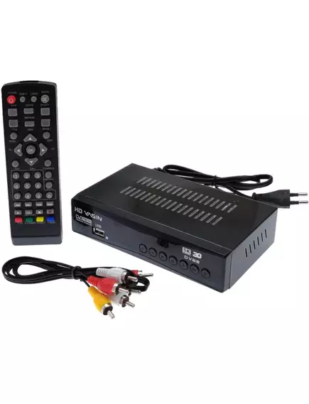 Цифровая ТВ приставка HD YASIN DVB-T8000C Металлический корпус 170x98x36 мм; Порт USB: 2xUSB 2.0 (на передней и задней панелях) Видео декодер: MPEG-1, MPEG-2, MPEG-4, HD, H.264, DivX (бесплатная версия) ;Поддержка разрешения видео: 1080p, 1080i, 720p, 576 - Приставки DVB-T2 (ресиверы) для телевизора - Радиомир Саратов