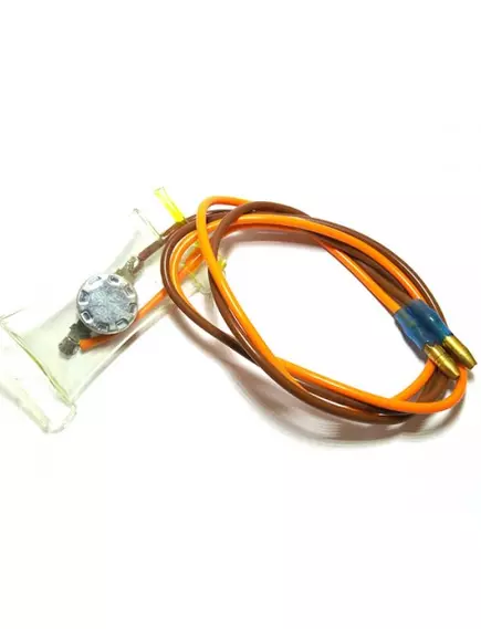 ТЕРМОСТАТ N8-KSD-WD (-7*C) (Датчик оттайки с плавким предохранителем для холодильника) водонепрониц. (IP68) с двумя проводами по 47см, клеммы (пуля) на конце (Термореле) - Термостаты - Радиомир Саратов