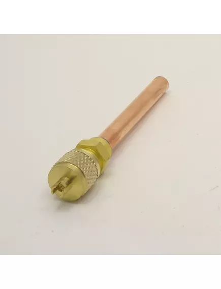 Клапан шредера (1/4) Длина трубки 60 мм. Толщина трубки 0.5 мм. Диаметр трубки 1/4" (6.35 мм). Cоединительный размер 1/4" SAE (трубка-медь, наконечник-латунь) - Клапан шредера - Радиомир Саратов