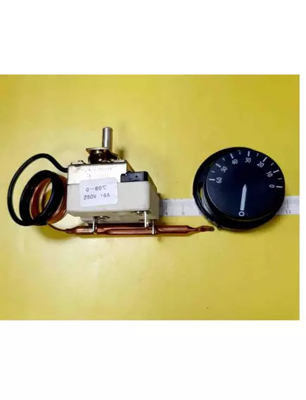 Терморегулятор капиллярный для водонагревателей 3pin 0-60°c 250V AC, 16A, под клемму 6,3мм. L-1.0м  (WKC-60S2/WKC-60C2) - Регулируемые - Радиомир Саратов