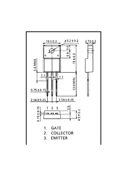 Транзистор IGBT  20A GT20J321 (IRGIB15B60KD1) TO220F - Транзисторы  имп. N-IGBT - Радиомир Саратов