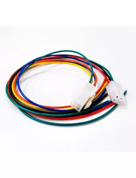 РАЗЪЕМ питания низковольт  4pin шаг 4.2мм КОМПЛЕКТ (MINI-FIT) (MX5557/MX5559) с проводами 20AWG(0.5 кв.мм) (штыревая часть MF-2x2F/10х20х24мм wire 0.3m) + (гнездовая MF-2x2M/6х11х24 wire 0.3m) с фиксац, 300V, ток 7A AC/DC - Разъемы низковольтные на кабель MINI-FIT/КОМПЛЕКТ-Гнездо+Штекер - Радиомир Саратов