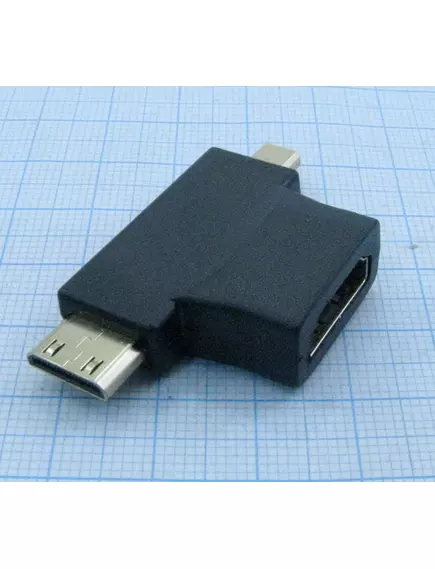 ПЕРЕХОДНИК HDMI ГНЕЗДО на Mini HDMI (штекер) + microHDMI штекер пластик (HDMI F to Mini HDMI + Micro HDMI) - HDMI переходники - Радиомир Саратов