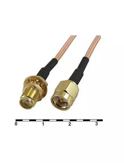 Антенный кабель-переходник SMA-J3/SMA-KY3-RG316-30 (кабель 30см) вч разъем гайка + штырь на внешн. резьба с гнездом - SMA - Радиомир Саратов