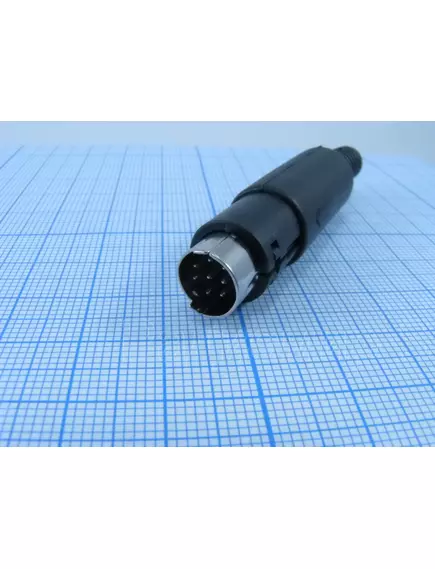 ШТЕКЕР MINI DIN 8 pin (S-VIDEO) пластик на кабель - MINI DIN 8PIN (S-VIDEO) - Радиомир Саратов